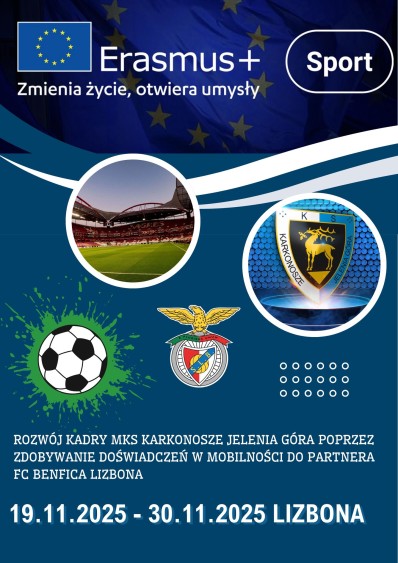 MKS Karkonosze Jelenia Góra beneficjentem programu Erasmus+